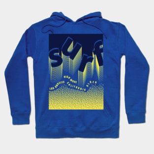 Los Angeles California surf high wave rider Hoodie